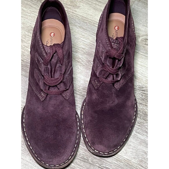 Unstructured by Clarks‎ beautiful purple suede size 7 shoe - Picture 4 of 7